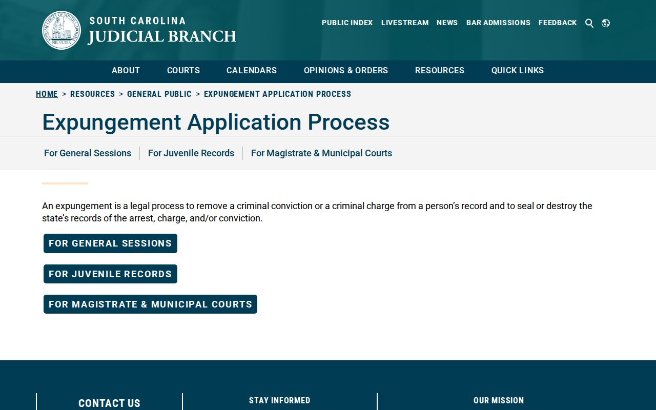 York County criminal court cases expungement process