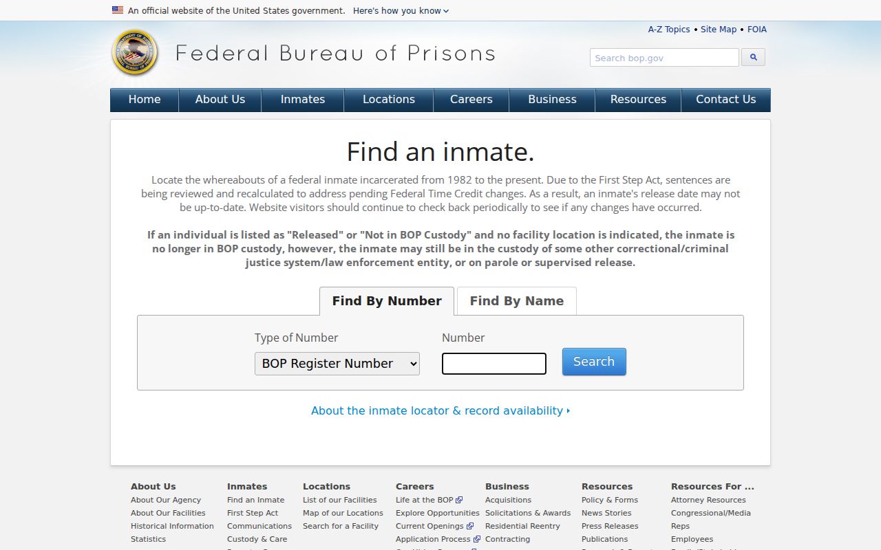 Federal inmate locator for Rock Hill criminal record routing